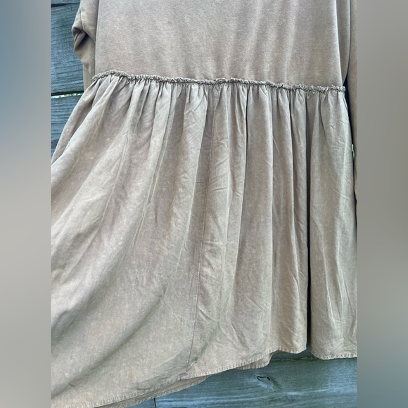 Tan Long Sleeve Mini Dress - Picture 7 of 10